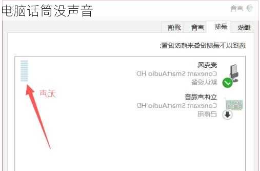 电脑话筒没声音
