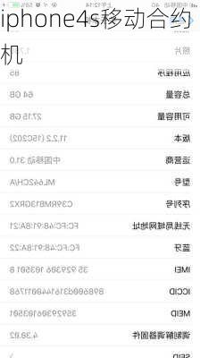 iphone4s移动合约机