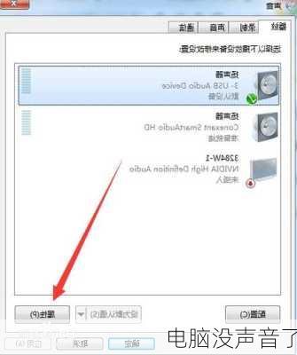 电脑没声音了