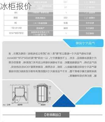 冰柜报价