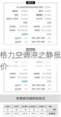 格力空调凉之静报价