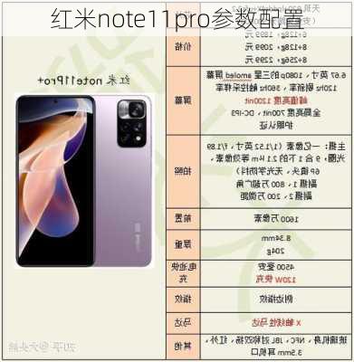 红米note11pro参数配置