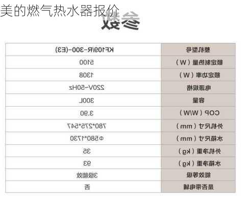 美的燃气热水器报价