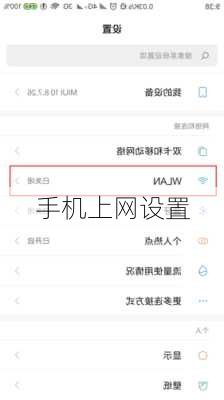 手机上网设置