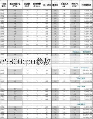 e5300cpu参数
