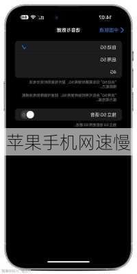 苹果手机网速慢