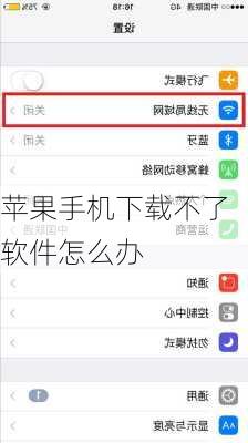 苹果手机下载不了软件怎么办