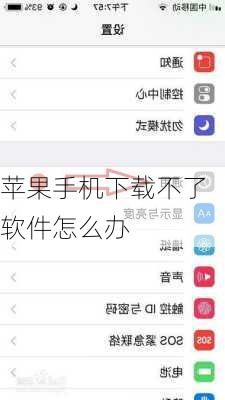 苹果手机下载不了软件怎么办