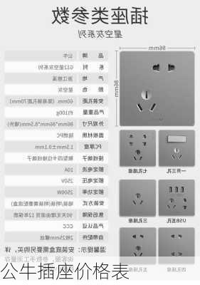 公牛插座价格表