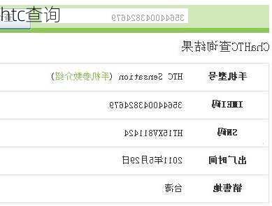 htc查询