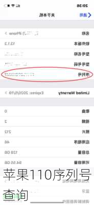 苹果110序列号查询