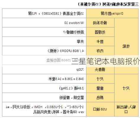 三星笔记本电脑报价