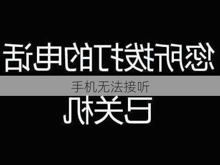 手机无法接听