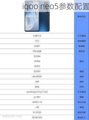iqoo neo5参数配置