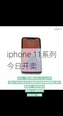 iphone 11系列今日开卖