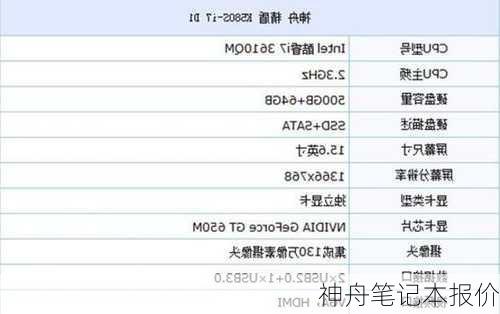 神舟笔记本报价