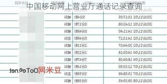 中国移动网上营业厅通话记录查询