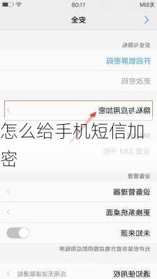 怎么给手机短信加密