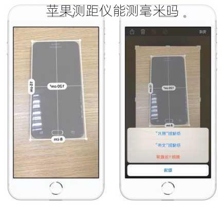 苹果测距仪能测毫米吗