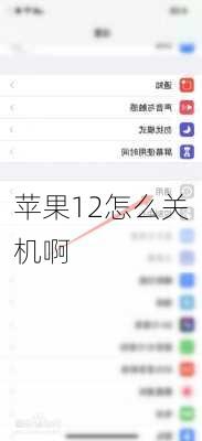 苹果12怎么关机啊