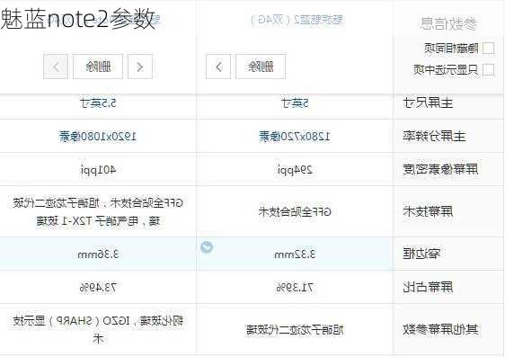 魅蓝note2参数