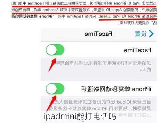 ipadmini能打电话吗