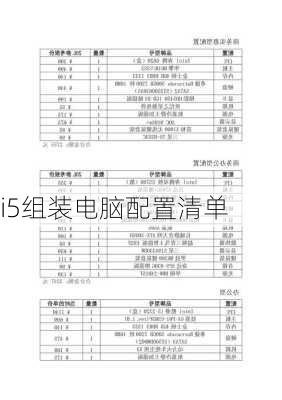 i5组装电脑配置清单