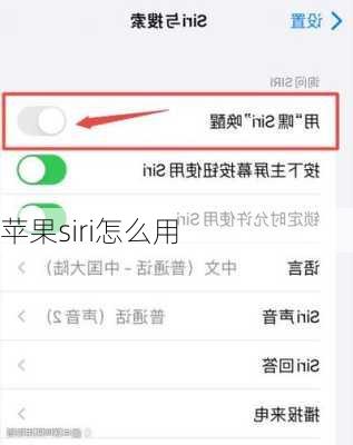 苹果siri怎么用