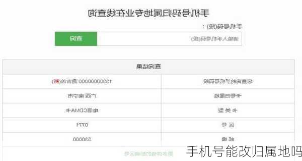 手机号能改归属地吗