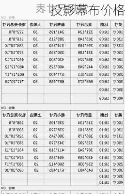 投影幕布价格