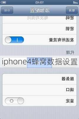 iphone4蜂窝数据设置