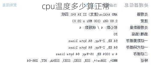 cpu温度多少算正常