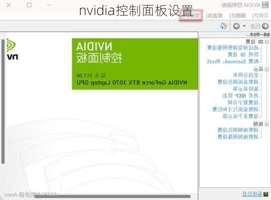 nvidia控制面板设置