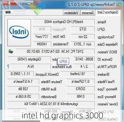 intel hd graphics 3000