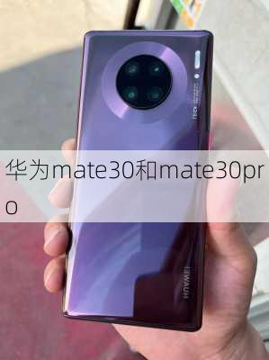 华为mate30和mate30pro