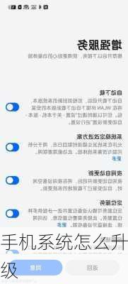 手机系统怎么升级