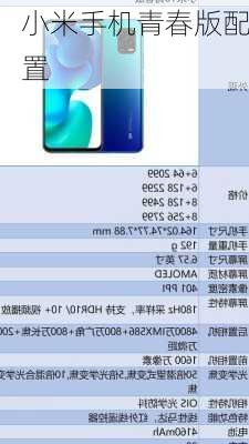 小米手机青春版配置
