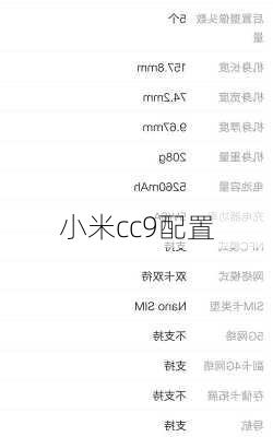 小米cc9配置