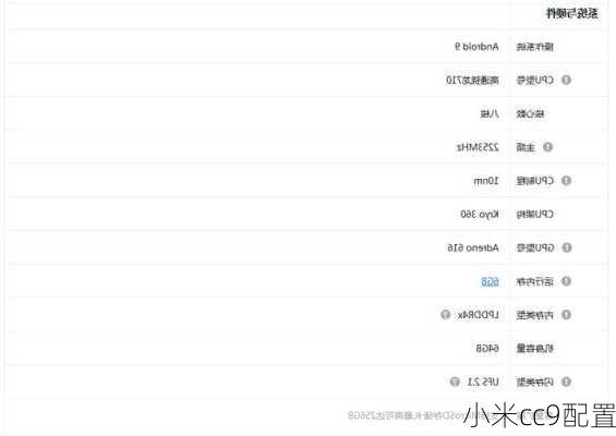 小米cc9配置
