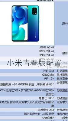 小米青春版配置